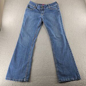 Wrangler Jeans Womens 8 (33x31) Blue Mid Rise Bootcut Western Booty Up Mae